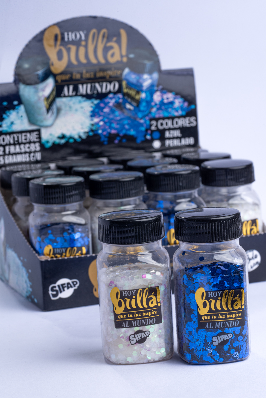 BRILLANTINA SIFAP C/ FORMA POTE 25 GR AZUL - PERLADO