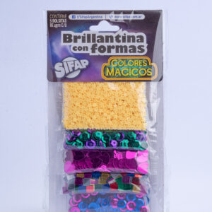 BRILLANTINA SIFAP C/ FORMAS COLORES MAGICOS X 5 UN