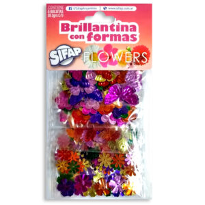 BRILLANTINA SIFAP C/ FORMAS FLOWERS X 5 UN