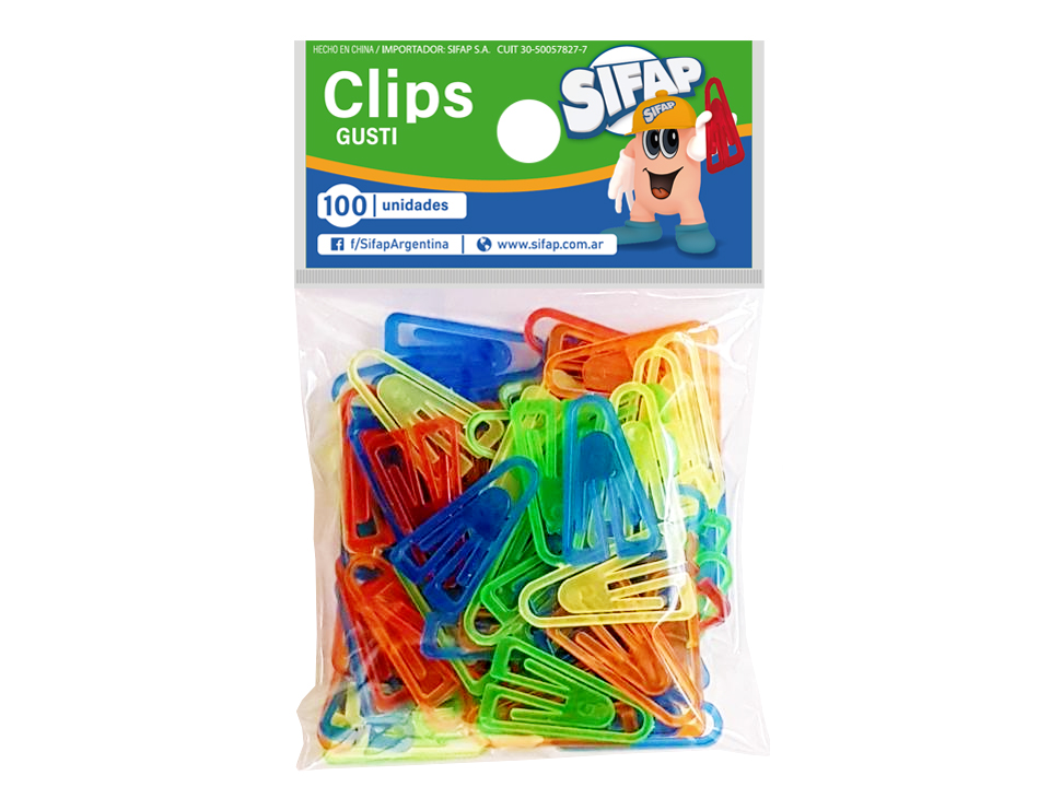 CLIPS SIFAP GUSTI X 100 UN BOLSA