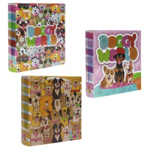 CARPETA REXON HOLO GLITTER 3X40 DOGGY WORLD