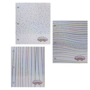 CARPETA REXON HOLO GLITTER N°3 2 TAPAS RAINBOW COLOR
