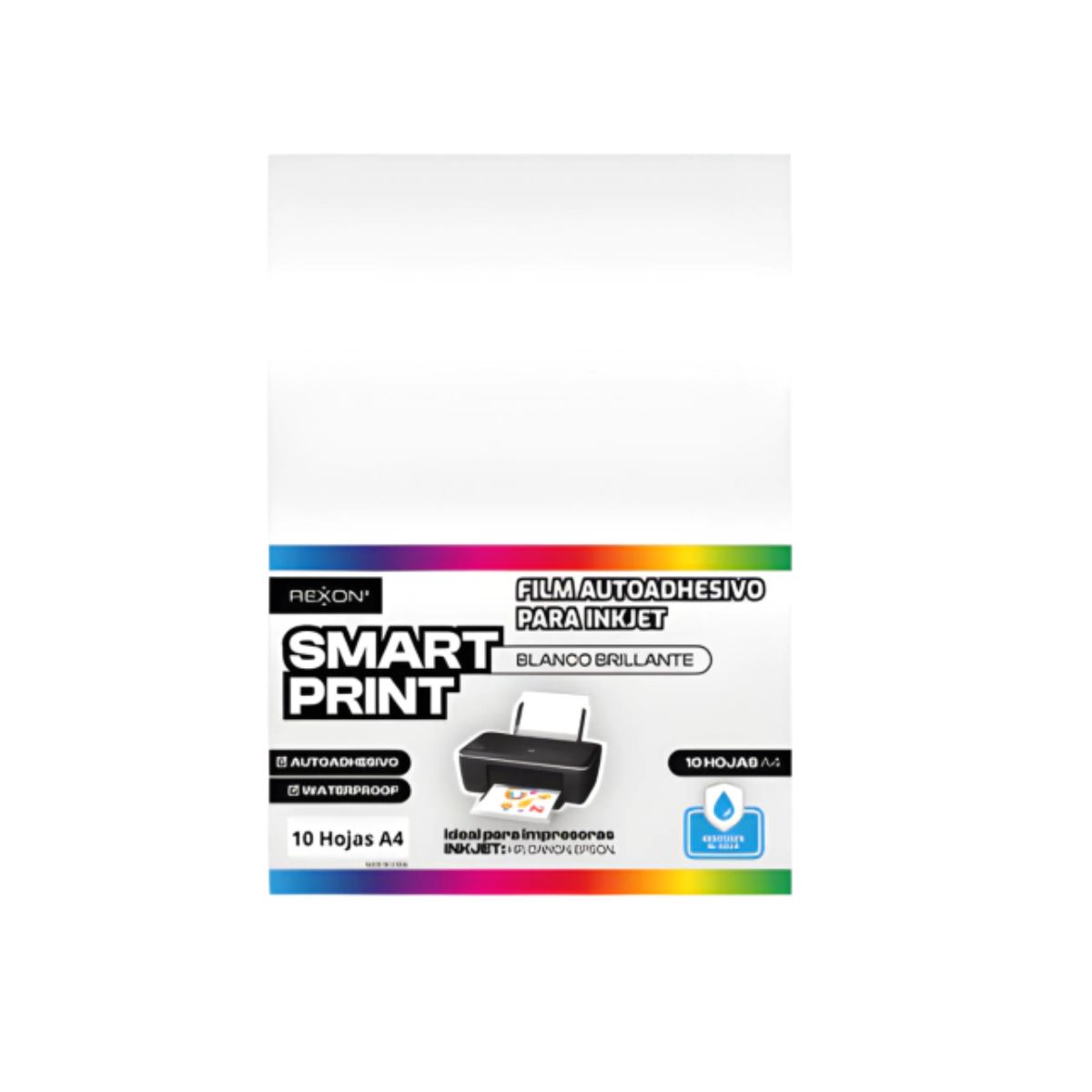 FILM ADHESIVO REXON BLANCO BRILLANTE A4 X 10 UN