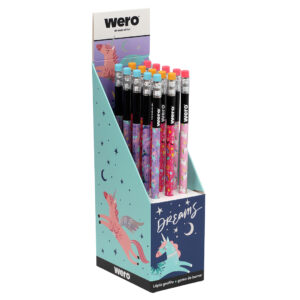 LAPIZ WERO C/ GOMA UNICORNIOS X 15 UN