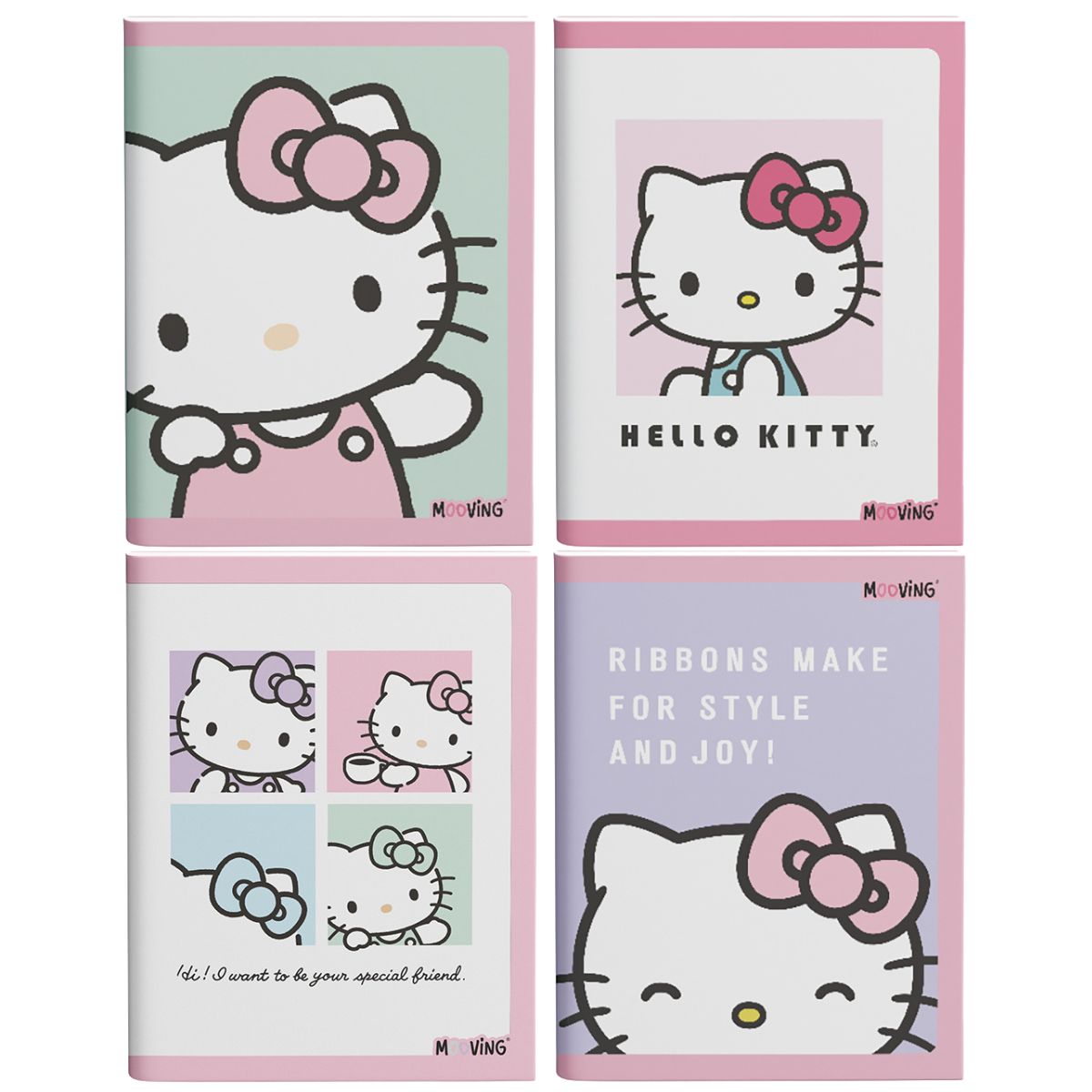 CUADERNO MOOVING 16X21 T/F ABROCHADO 48 HJ HELLO KITTY