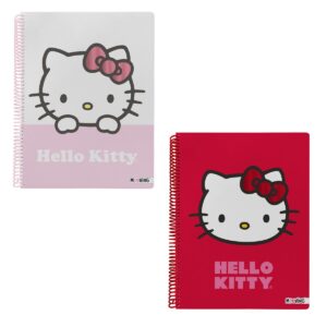 CUADERNO MOOVING UNIVERSITARIO RAYADO HELLO KITTY