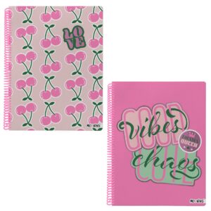 CUADERNO MOOVING UNIVERSITARIO RAYADO PINK
