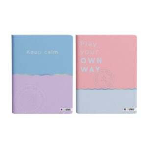 CUADERNO MOOVING 16X21 T/F COSIDO X 48 HJS PASTEL BLOCK