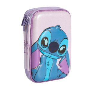 CARTUCHERA MOOVING DOBLE EVA STITCH