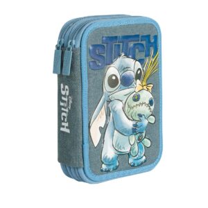 CARTUCHERA MOOVING 2 PISOS STITCH