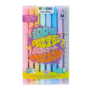 MARCADOR MOOVING X 8 UN PASTEL COLORING