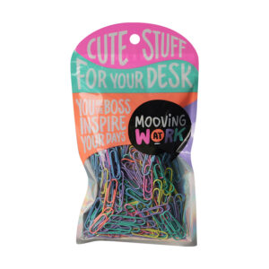 PAPER CLIPS MOOVING MULTICOLOR DISPENSER 33MM MANIA