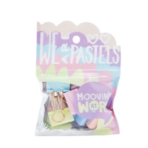 BINDER CLIPS MOOVING 25MM X 6 UN PASTEL
