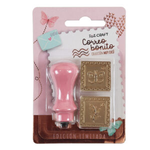 KIT SELLO IBICO P/ LACRE MANGO + BRONCE X 2 CORREO BONITO
