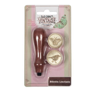 KIT SELLO IBICO P/ LACRE MANGO + BRONCE X 2 VINTAGE