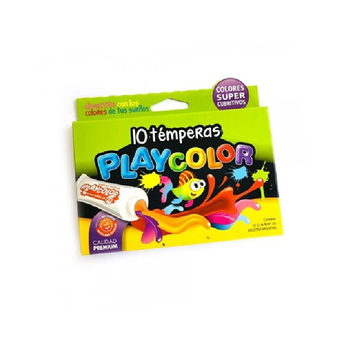 TEMPERA PLAYCOLOR X 10 POMOS SURTIDO 8CC
