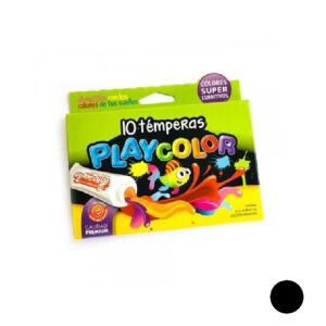 TEMPERA PLAYCOLOR X 10 POMOS NEGRO 8CC