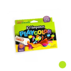 TEMPERA PLAYCOLOR X 10 POMOS VERDE CLARO 8CC