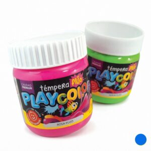 TEMPERA PLAYCOLOR EN POTE AZUL FLUO X 250 GR