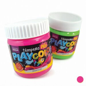 TEMPERA PLAYCOLOR EN POTE ROSA FLUO X 300GR