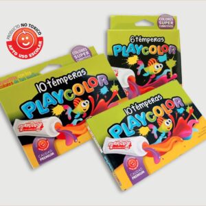 TEMPERA PLAYCOLOR X 6 POMOS X 8CC COLORES SURTIDOS