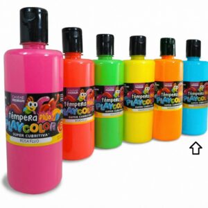 TEMPERA PLAYCOLOR FRASCO AZUL FLUO X 700GR