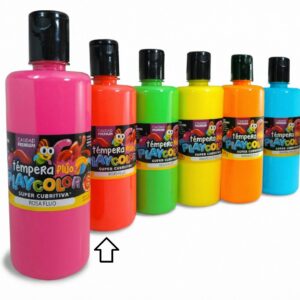 TEMPERA PLAYCOLOR FRASCO ROJO FLUO X 700GR