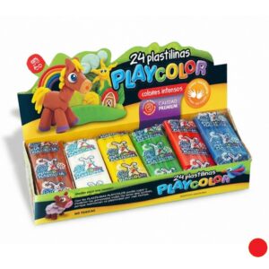 PLASTILINA PLAYCOLOR ROJO X 24 PANCITOS