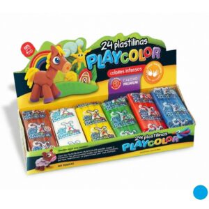 PLASTILINA PLAYCOLOR CELESTE X 24 PANCITOS
