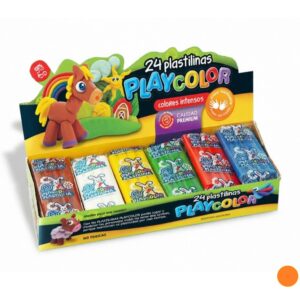 PLASTILINA PLAYCOLOR NARANJA X 24 PANCITOS