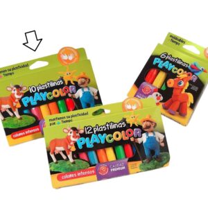 PLASTILINA PLAYCOLOR X 10 BARRAS ESTUCHE