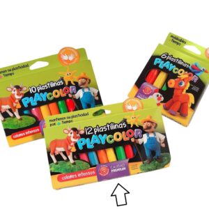 PLASTILINA PLAYCOLOR X 12 BARRAS ESTUCHE