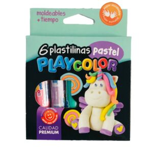 PLASTILINA PLAYCOLOR PASTEL X 6 BARRAS ESTUCHE