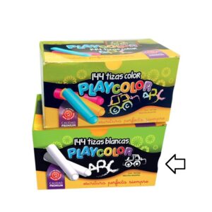 TIZA PLAYCOLOR ESCOLAR BLANCA 144 UN CAJA X 20