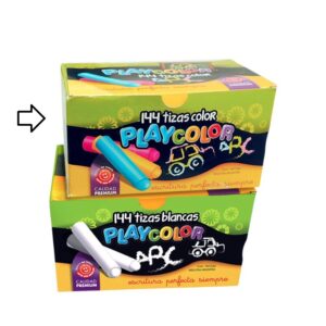 TIZA PLAYCOLOR ESCOLAR COLOR 144 UN CAJA X 20