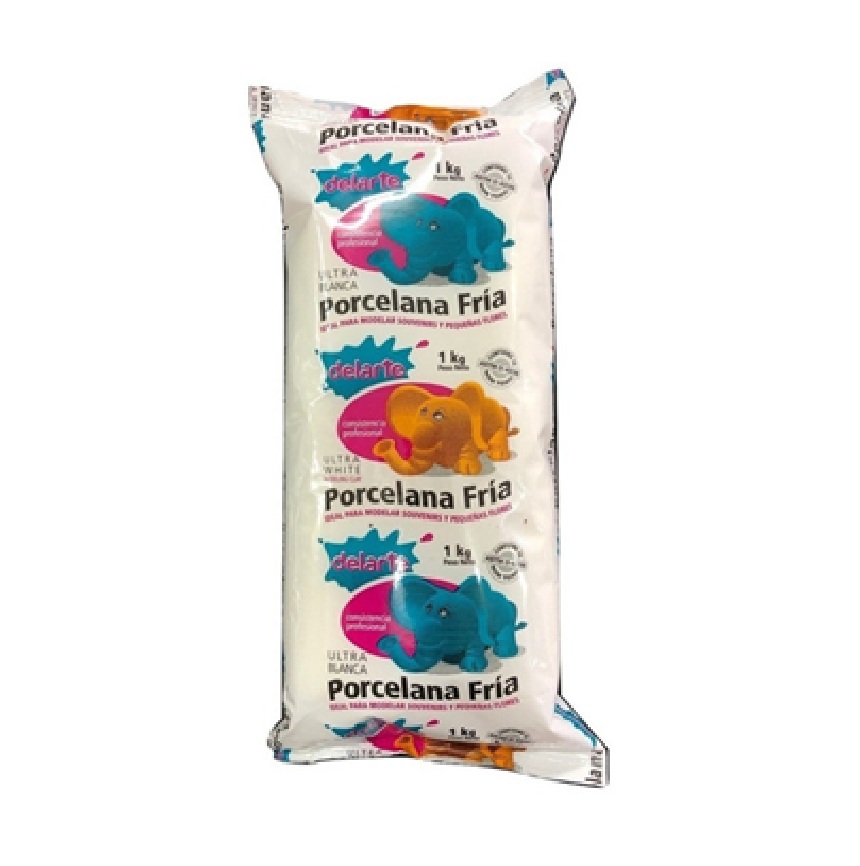 PORCELANA FRIA PLAYCOLOR DELARTE 1000GR 10 UN