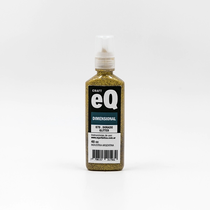 DIMENSIONAL EQ ARTE GLITTER DORADO 40 CC