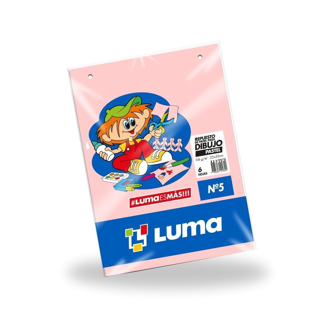 REPUESTO LUMA DIBUJO Nº 5 COLOR PASTEL X 6 HJS