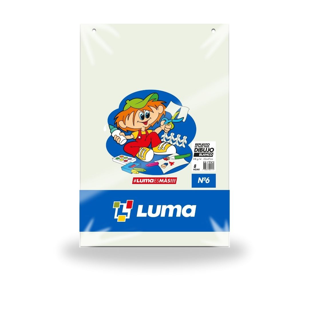 REPUESTO LUMA DIBUJO Nº 6 BLANCO X 8 HJS
