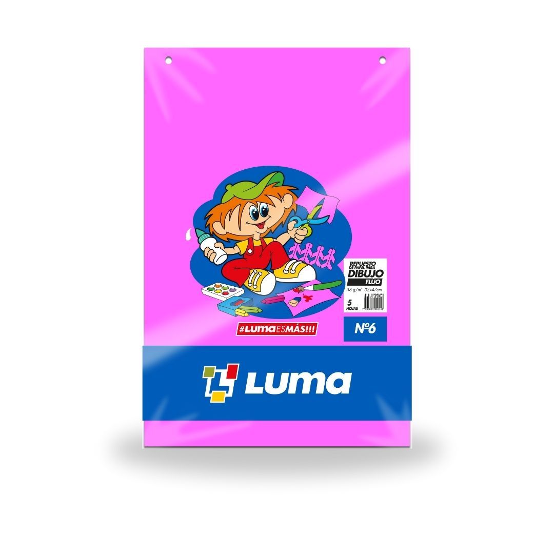 REPUESTO LUMA DIBUJO Nº 6 FLUO X 5 HJS
