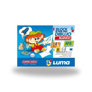 BLOCK LUMA DIBUJO Nº 5 BLANCO X 20 HJS