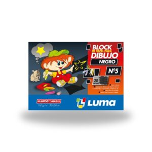BLOCK LUMA DIBUJO Nº 5 NEGRO X 20 HJS