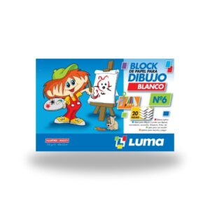 BLOCK LUMA DIBUJO Nº 6 BLANCO X 20 HJS