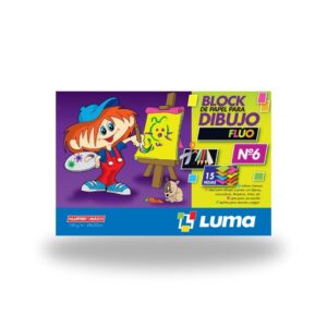 BLOCK LUMA DIBUJO Nº 6 FLUO X 15 HJS