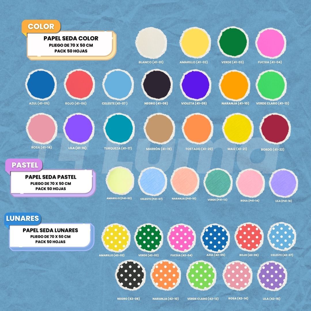 PAPEL SEDA LUMA VIOLETA 50 X 70CM X 50 HJS