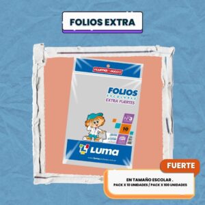 FOLIO LUMA ESCOLAR 70 MIC EC-EF POLIPROPILENO X 10 UN