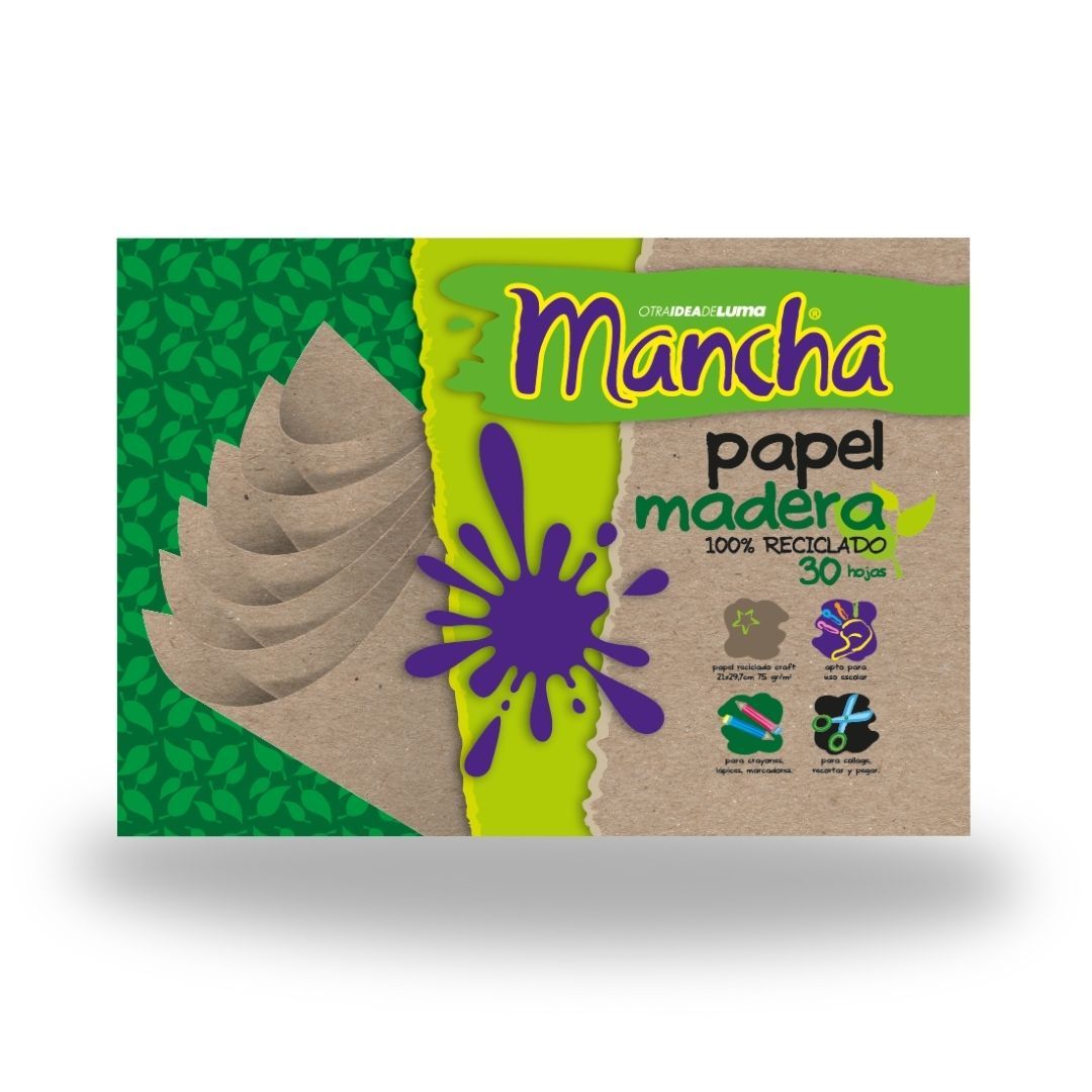 BLOCK LUMA MANCHA PAPEL MADERA A4 X 30 HJ