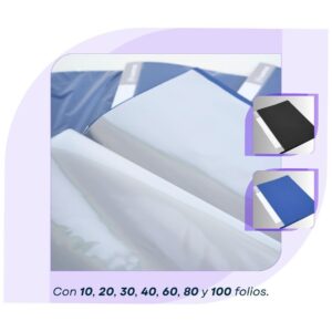 CARPETA LUMA C/ FOLIOS OFICIO TAPA AZUL X 100 FOLIOS