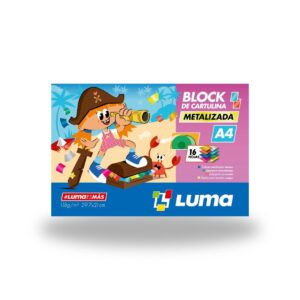 BLOCK LUMA CARTULINA METALIZADA A4 X 16 HJ