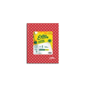 CUADERNO EXITO E1 LUNARES TD X 48 HJ ROJO RY